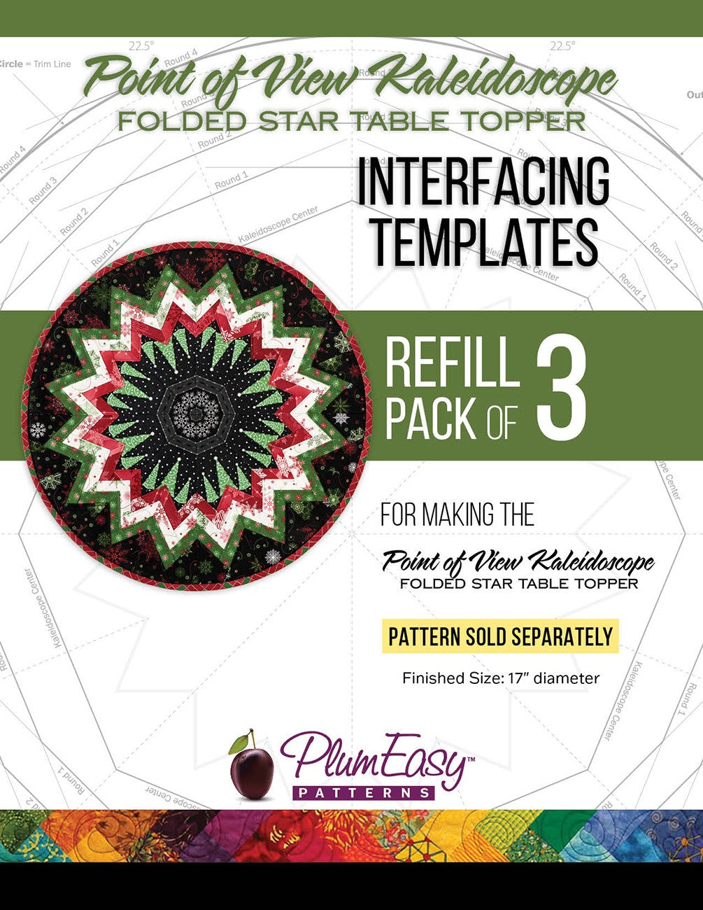 Point of View Kaleidoscope Folded Star Interfacing Template Refill 3pk