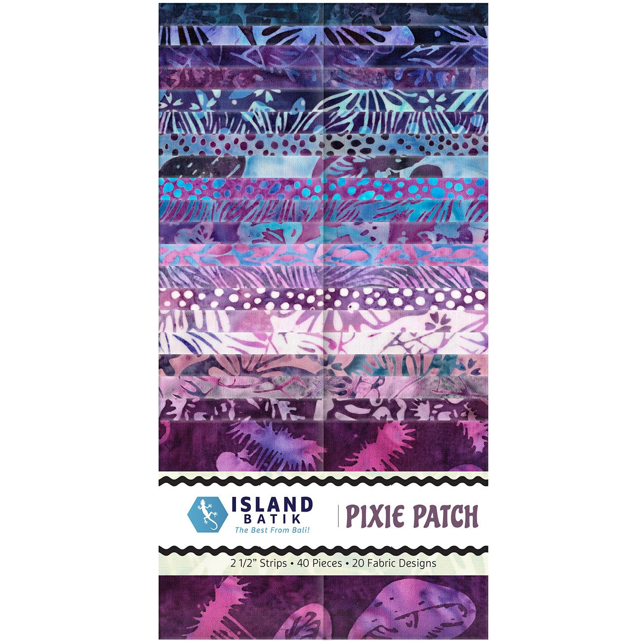 2.5in Strips, Pixie Patch, 40pcs, 2 Pieces of Each Print
