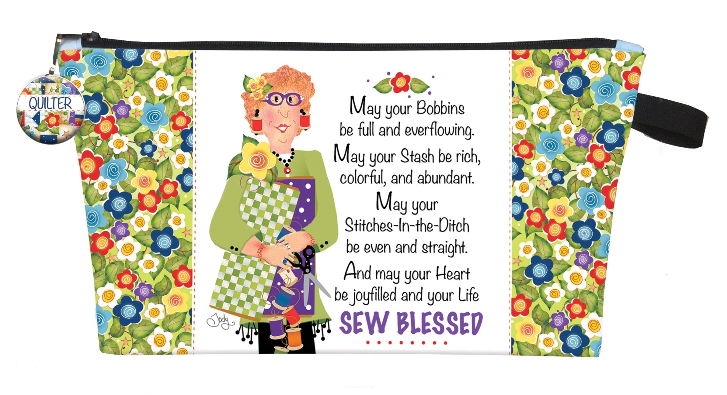 Printed Pouch Quilter's Blessing