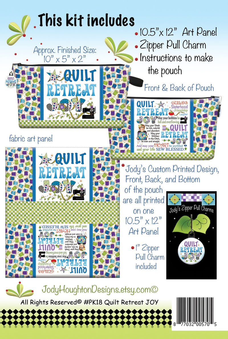 Printed Pouch Quilt Retreat Joy