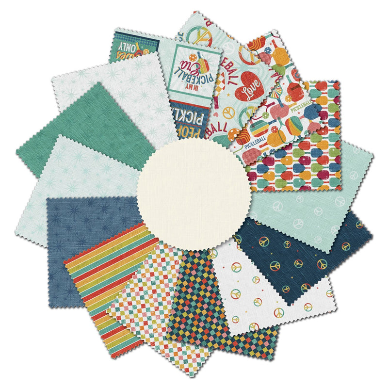 Fat Quarter Peace Love Pickleball, 14pcs/bundle