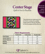 Center Stage Placemats  Quilt-As-You-Go