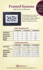 Framed Seasons -  Quilt-As-You-Go Placemats