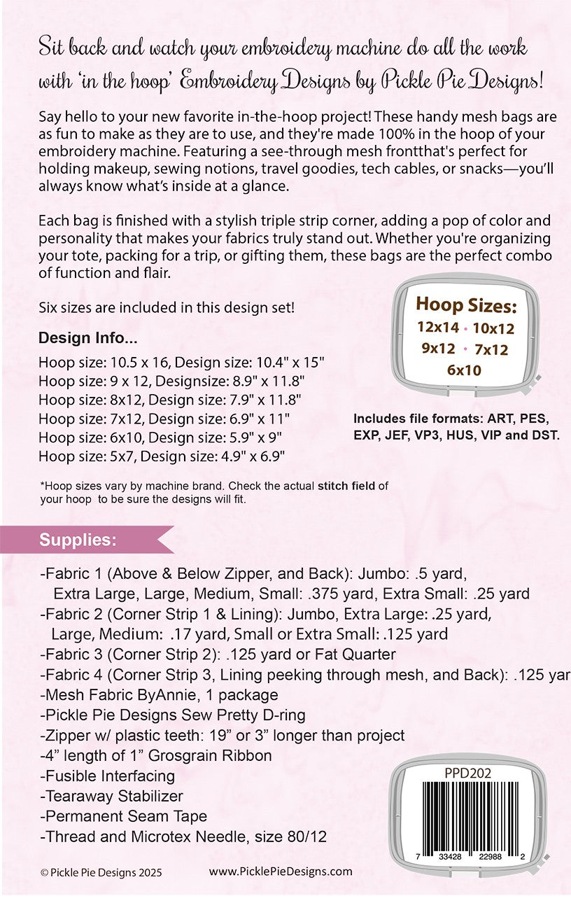Make it Mesh In the Hoop Machine Embroidery Designs