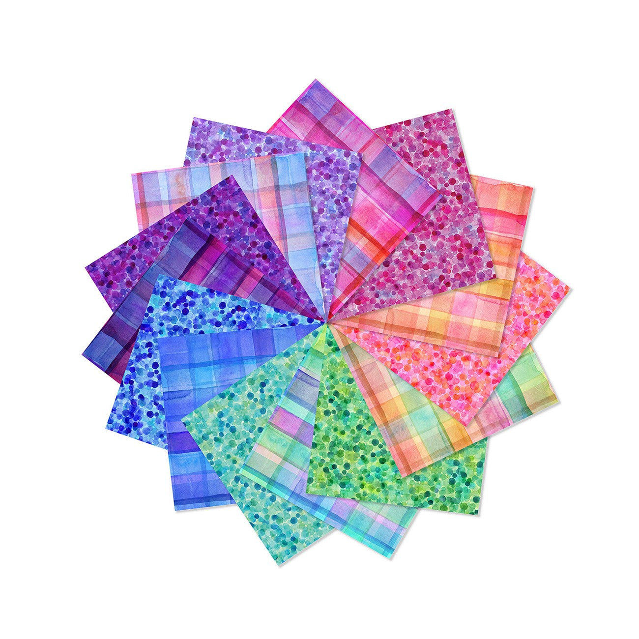 Fat Quarter Polka Dot, 14pcs/bundle