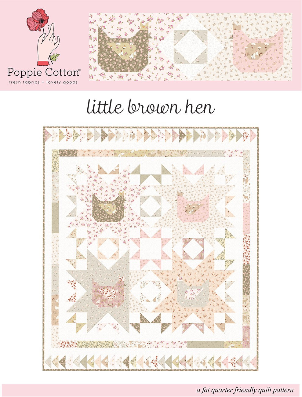 Quilt Pattern Primrose & Parsley Little Brown Hen