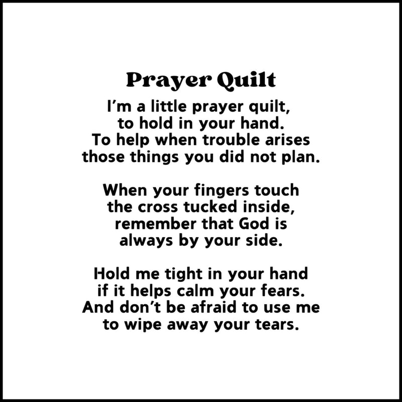 30 Precut Pocket Prayer Quilt Poem Labels 3in