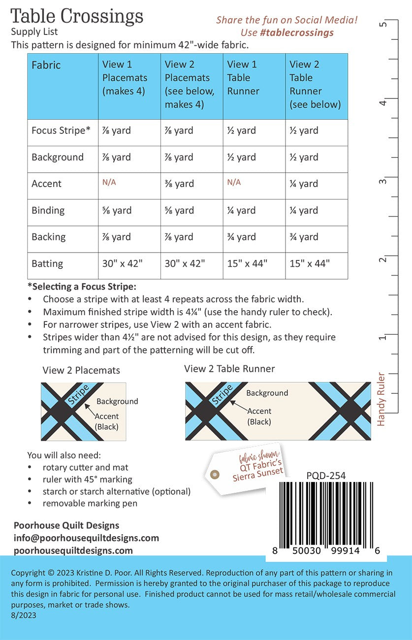 Table Crossings