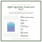 Product Specifications – QAYG Quilting Templates Set F