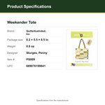Product Specifications – Weekender Tote
