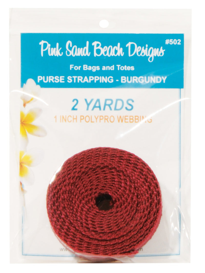 Purse Strapping 1in x 2 yds - Burgundy