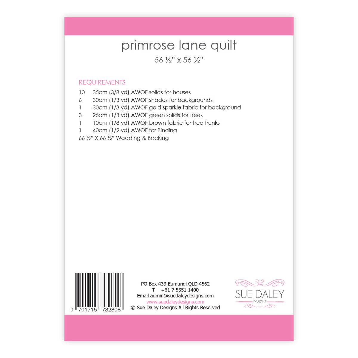 Primrose Lane Quilt Pattern