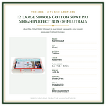 Product Specifications – 12 Large Spools Cotton 50wt Pat Sloan Perfect Box of Neutrals