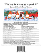 Gnome Is Where You Park it Bench Pillow Pattern