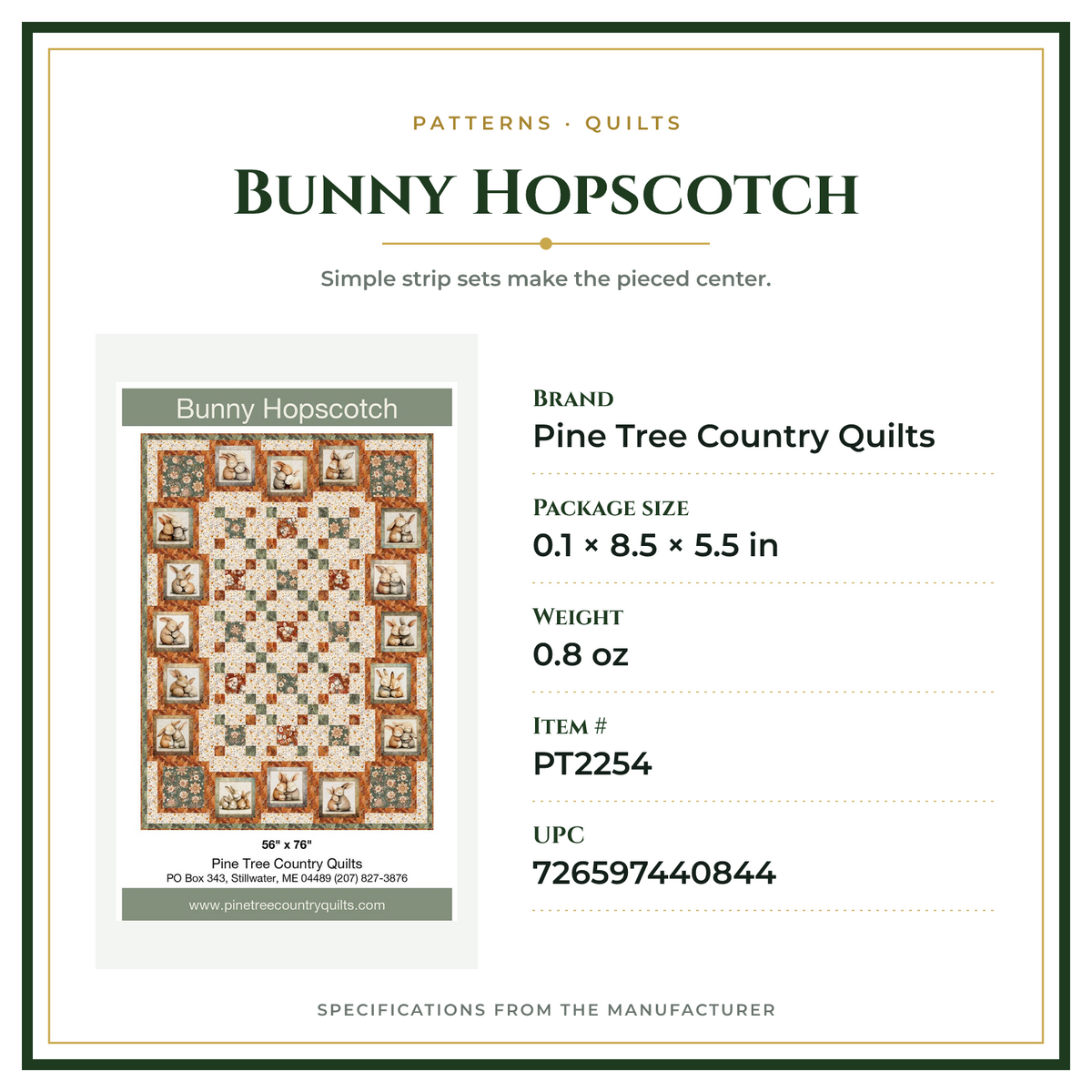 Product Specifications – Bunny Hopscotch