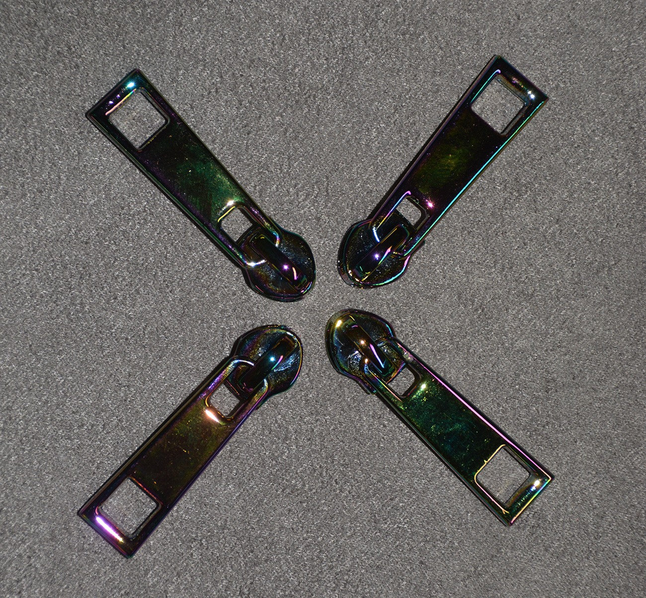 Rainbow Zipper Pulls, Pack of 4