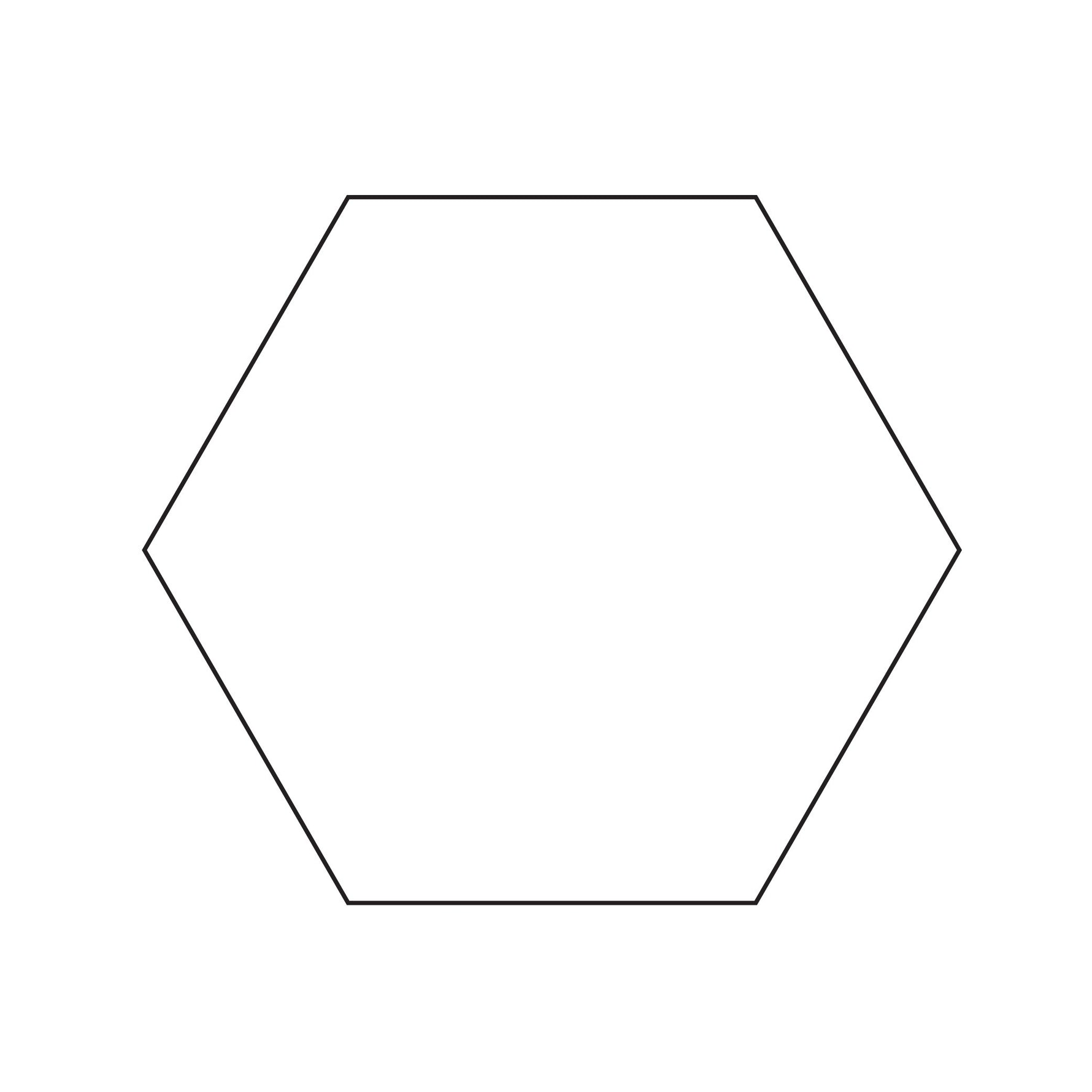 3in hexagon Template