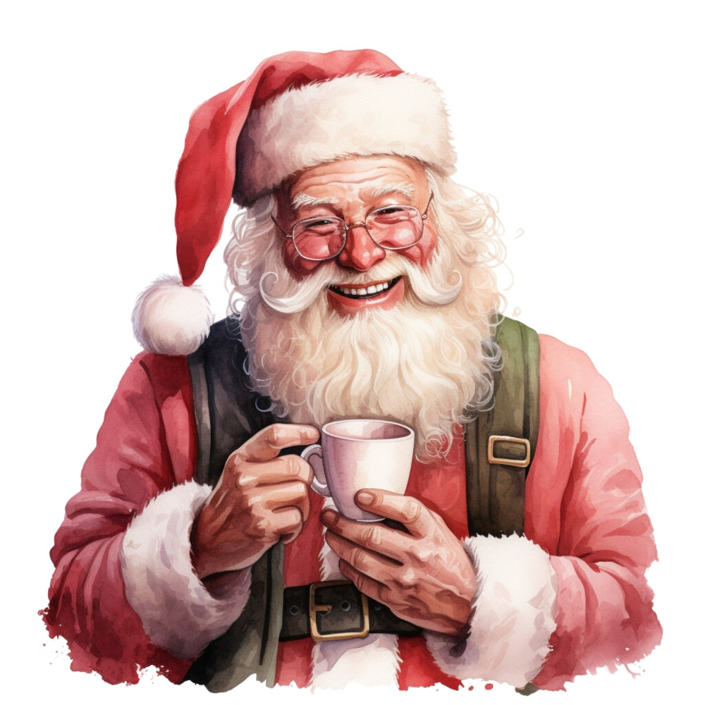 Pink Santa Claus Fabric Panel 1