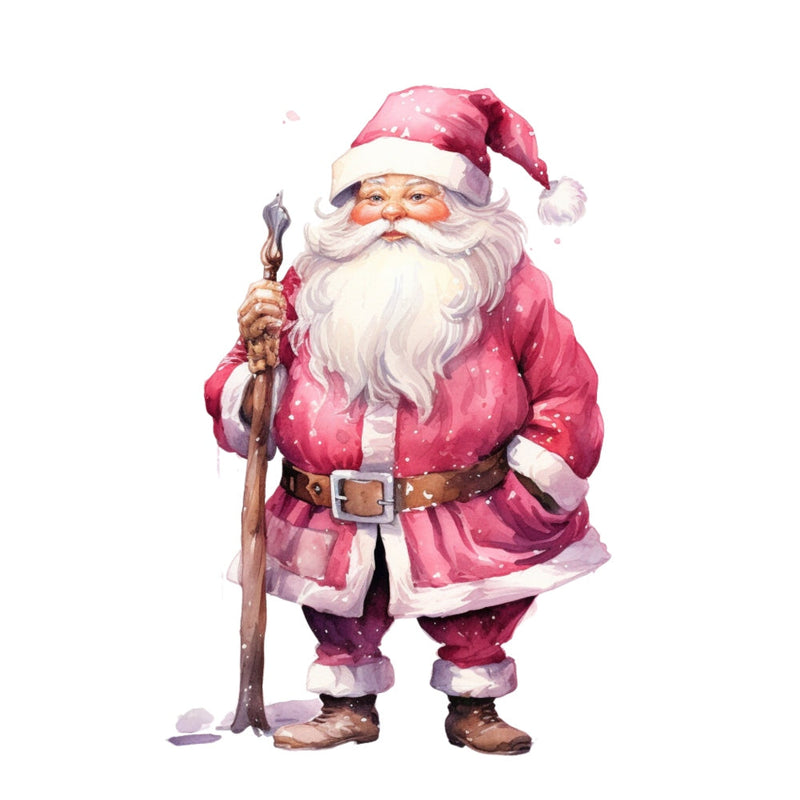 Pink Santa Claus Fabric Panel 7