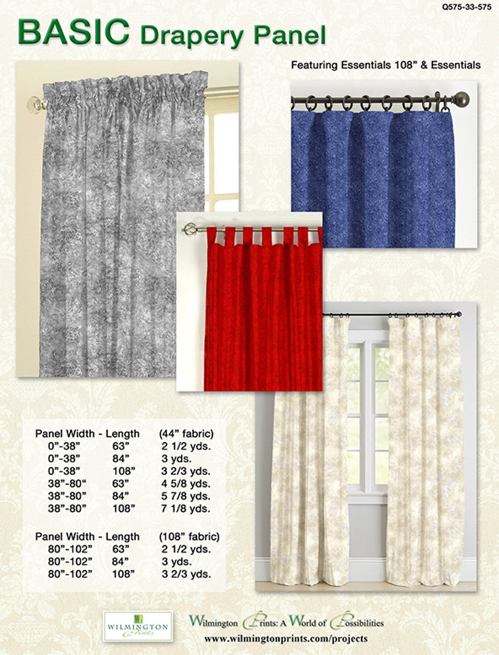 Basic Drapery Panel, Free Download below, will NOT SHIP.