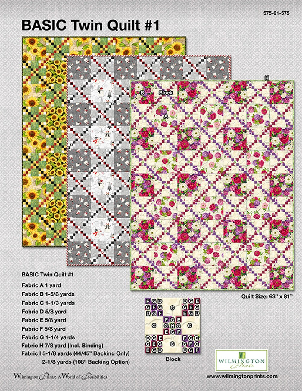Basic Twin Quilt, Free Download below, will NOT SHIP.