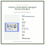 Product Specifications – Stencil Chalk Refill for Quilt Pounce Pad Blue
