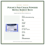 Product Specifications – Pounce Pad Chalk Powder Refill Barely Blue