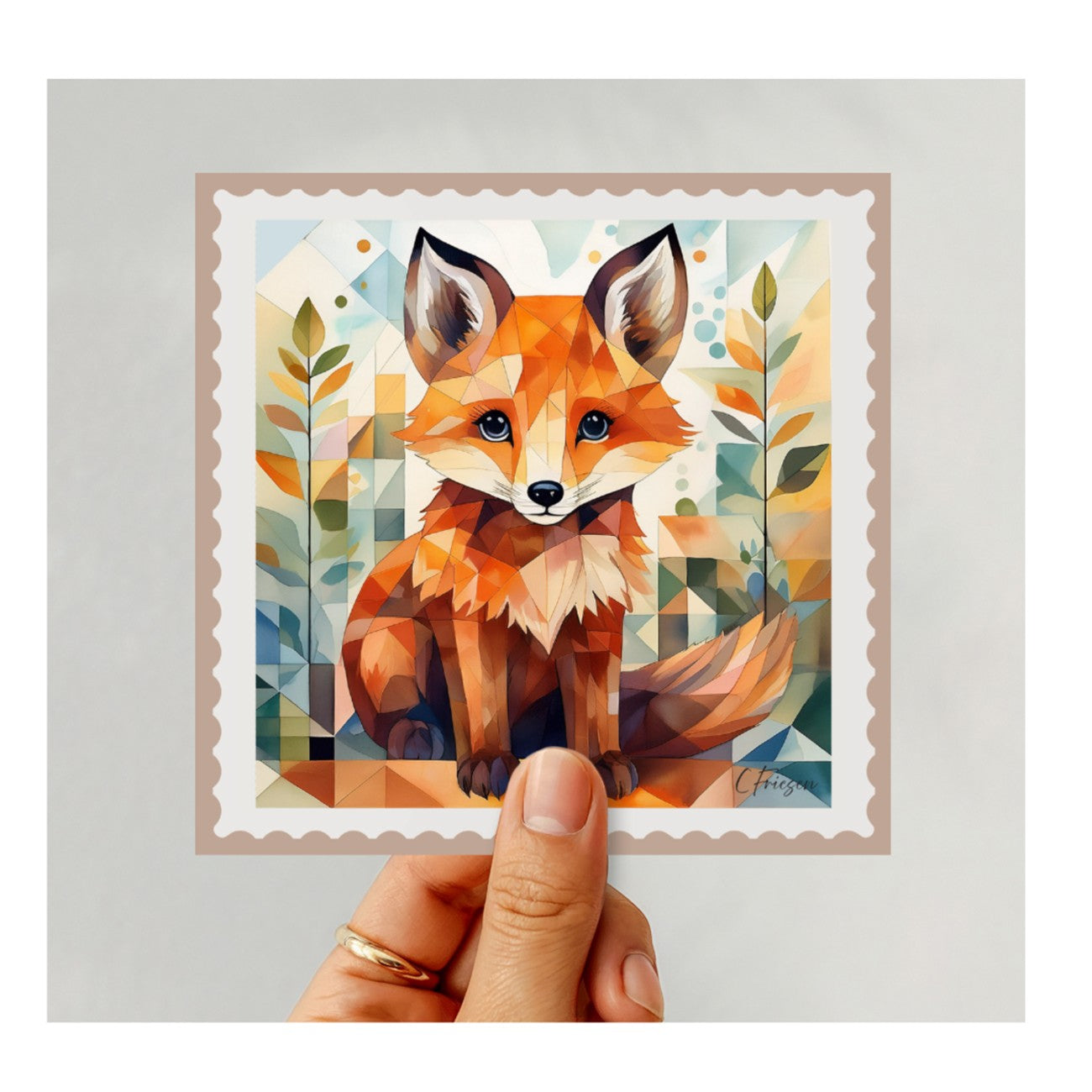 Fox Stamp Sticker 6pk