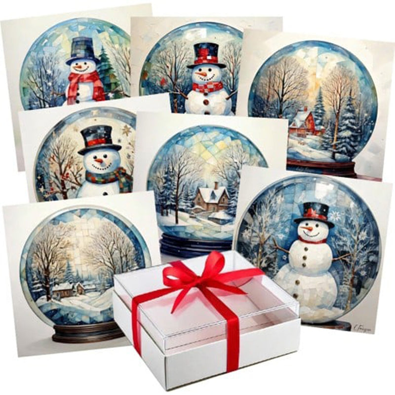 Winter Snow Globe Collection 7-Card Boxed Set