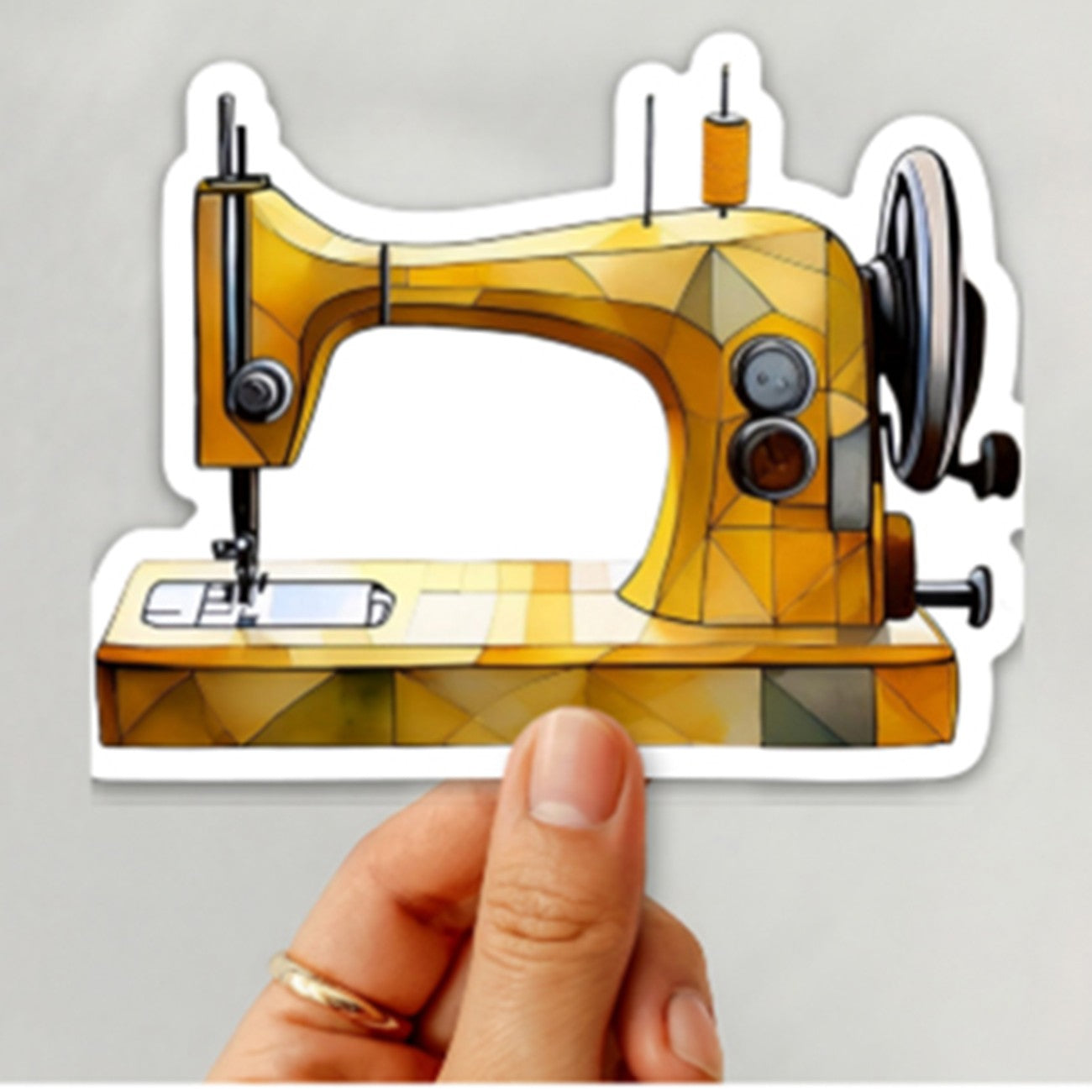 Yellow Machine Sticker 6pk