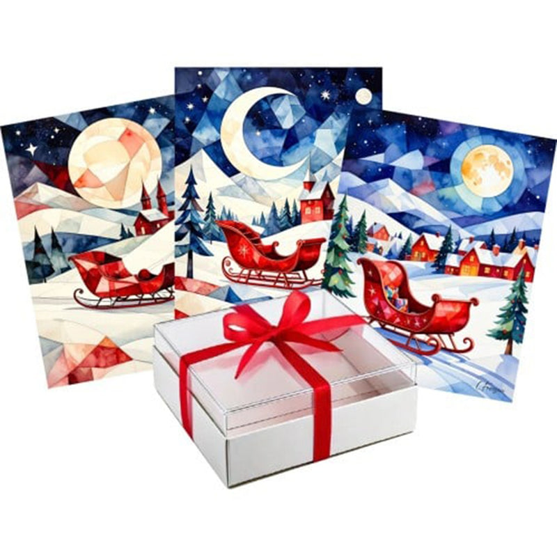 Santa's Sleigh Collection 6-Card Boxed Set
