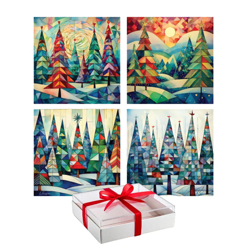 Quilted Trees Collection 8-Card Boxed Set