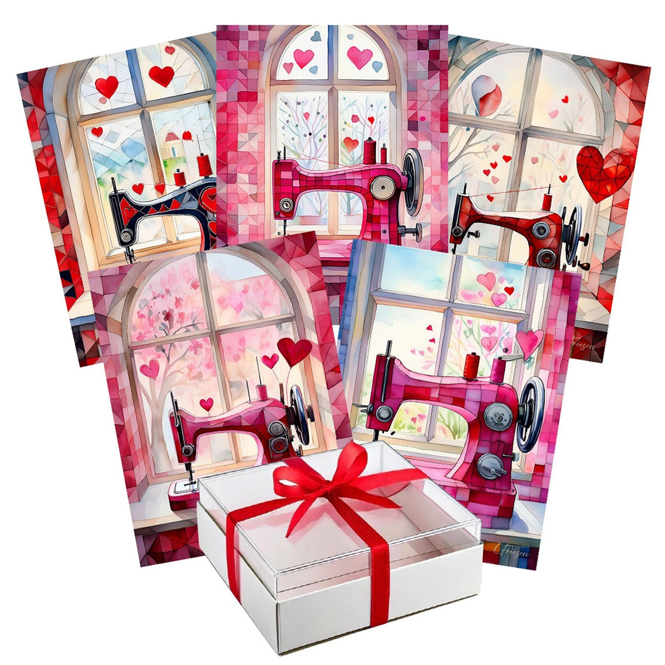 Sew in Love A2 5-Card Boxed Set