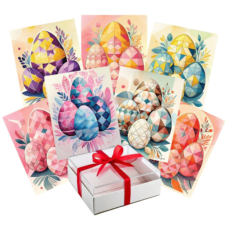 Painted Eggs Collection A2 7-Card Boxed Set