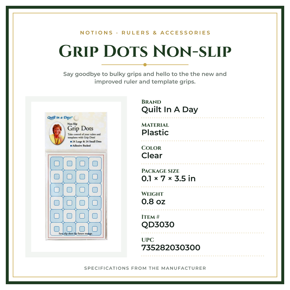 Product Specifications – Grip Dots Non-slip
