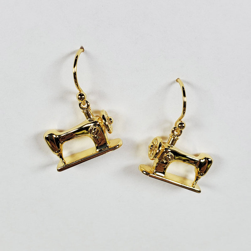 Machine Drop Earring Gold