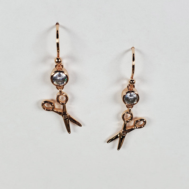 Scissor Drop Earring Rose