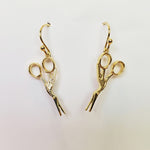 Stork Scissor Drop Earring Gold