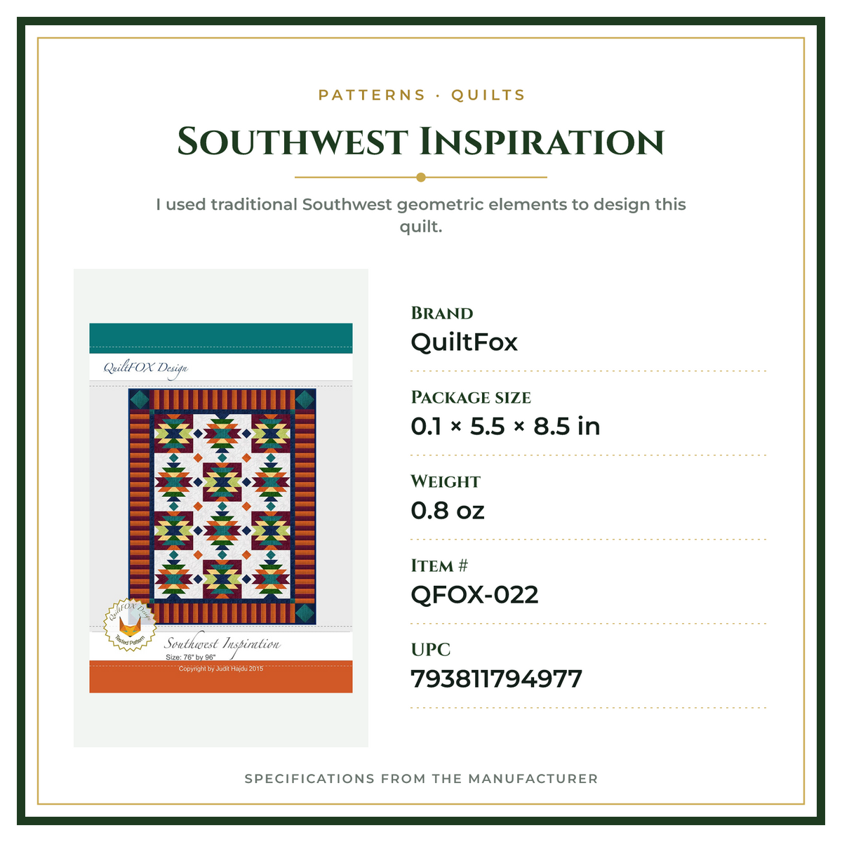 Product Specifications – Southwest Inspiration