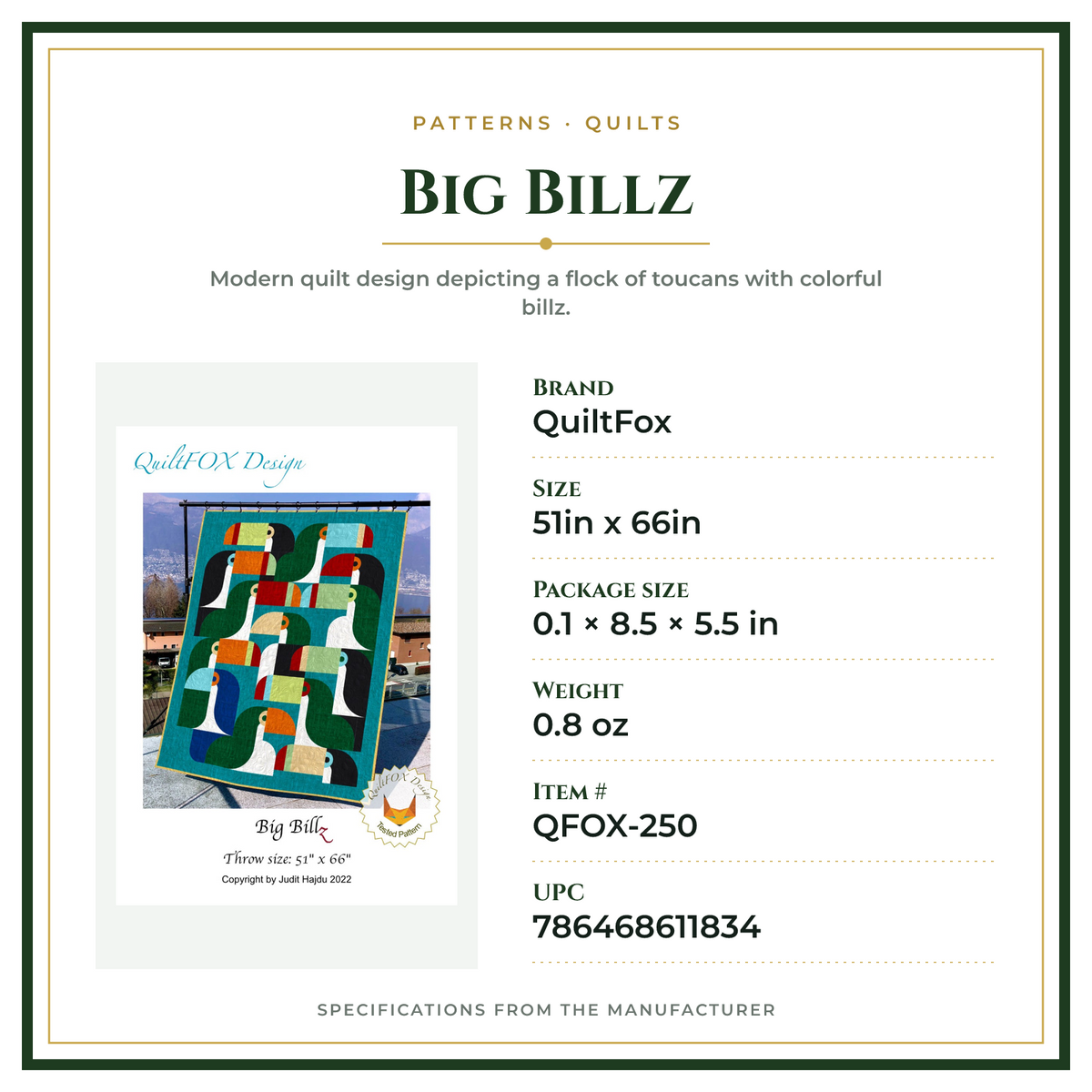 Product Specifications – Big Billz