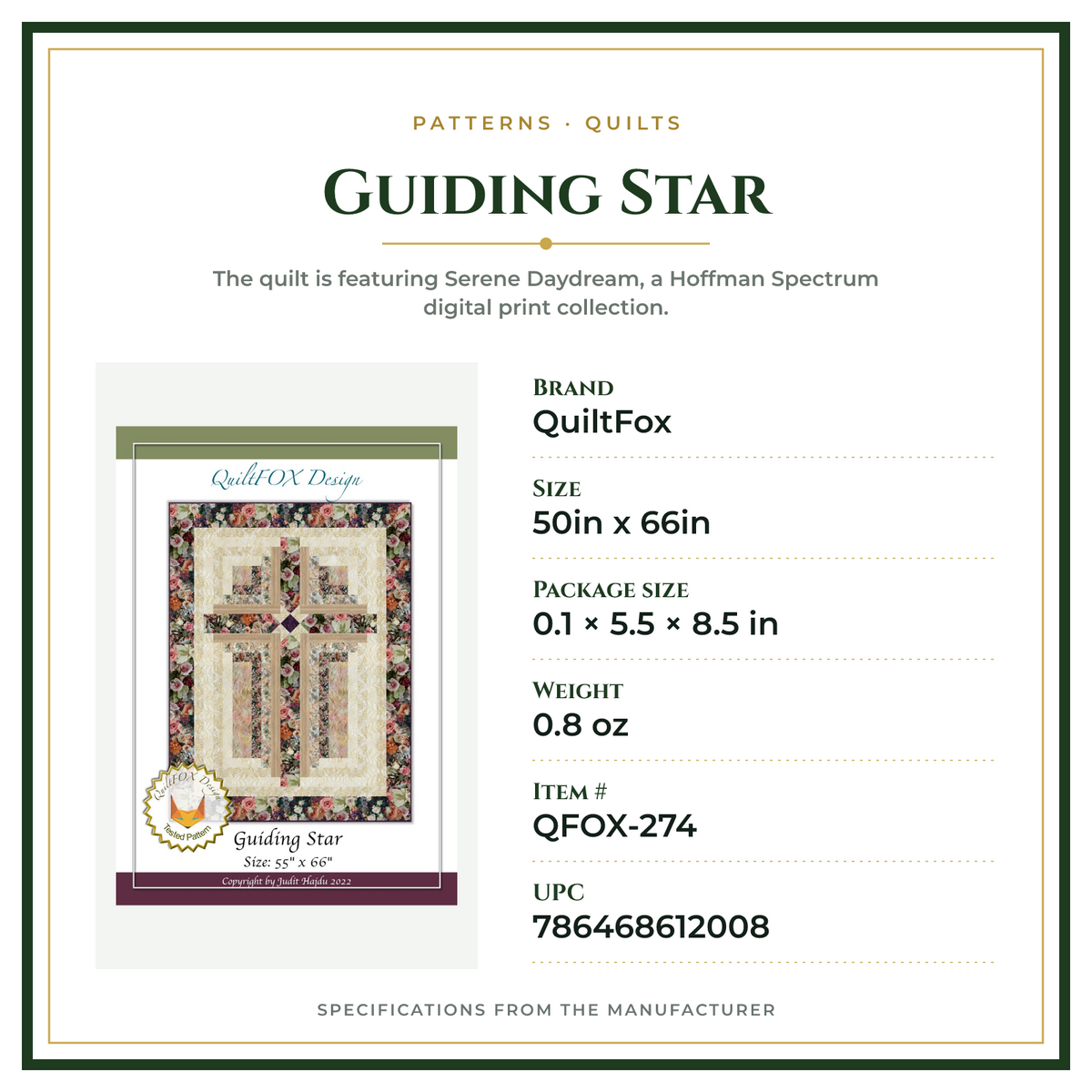 Product Specifications – Guiding Star