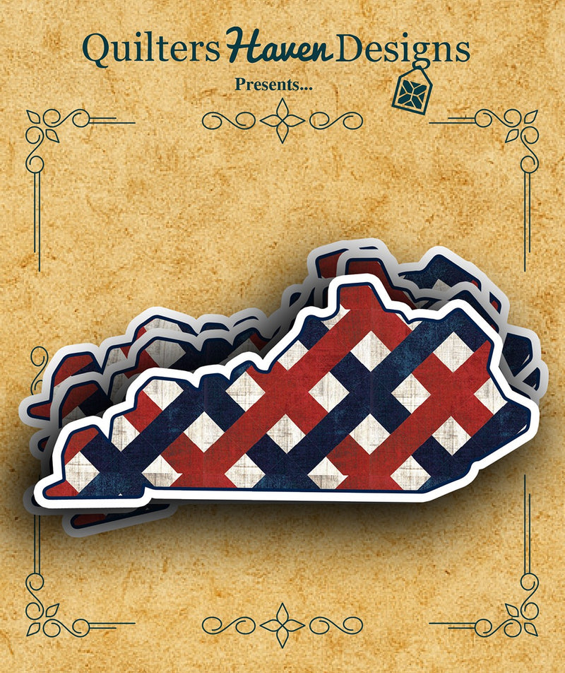 Freedom Quilt Sticker Kentucky 6pk