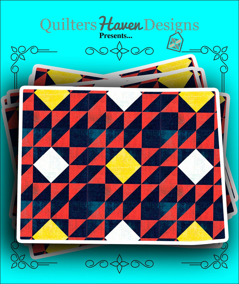 Colorado Quilt Sticker 6pk