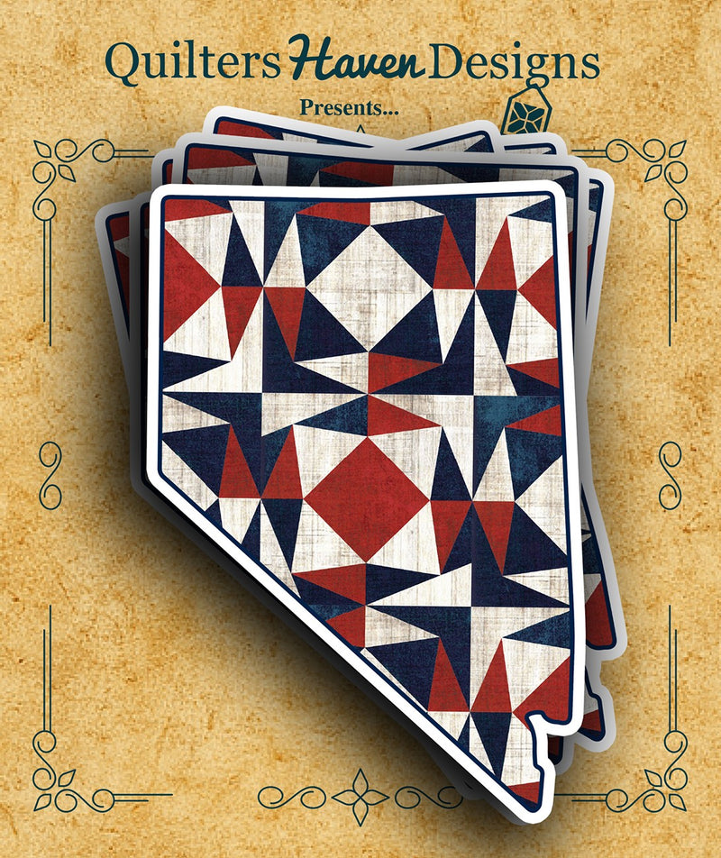 Freedom Quilt Sticker Nevada 6pk