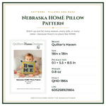 Product Specifications – Nebraska HOME Pillow Pattern