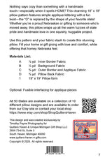 Nebraska HOME Pillow Pattern