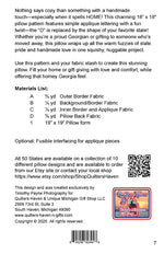 Georgia HOME Pillow Pattern