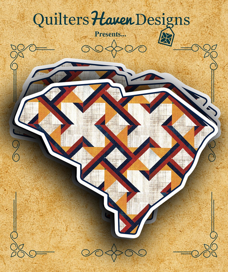 Freedom Quilt Sticker South Carolina 6pk
