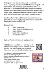 Maryland HOME Pillow Pattern