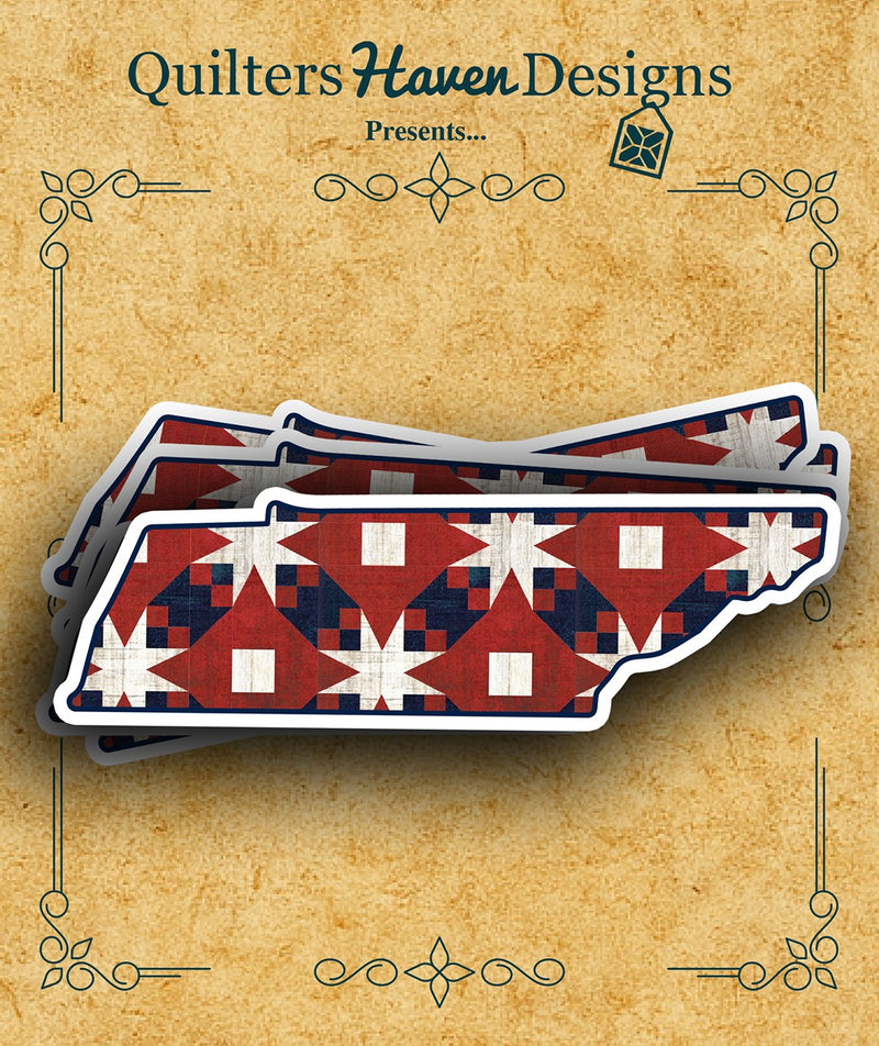 Freedom Quilt Sticker Tennessee 6pk